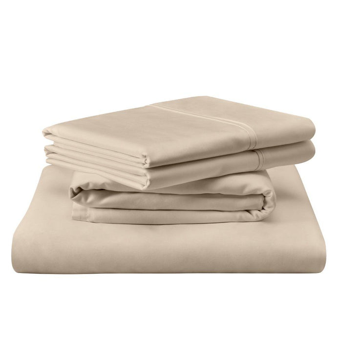 Linens - Tempur Luxe Egyptian Cotton Sheet Set - Sandstone - Simple Home Plus