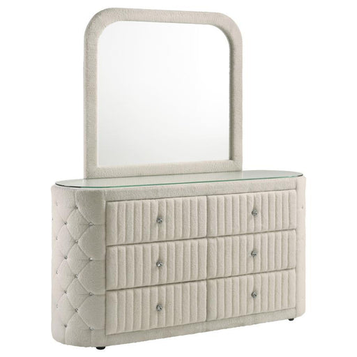 Sonya - 6-Drawer Upholstered Bedroom Dresser - Simple Home Plus