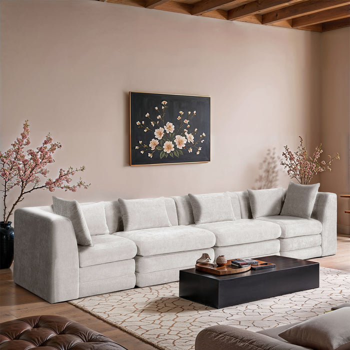 Stellar - 4 Piece Upholstered Modular Sectional - Simple Home Plus