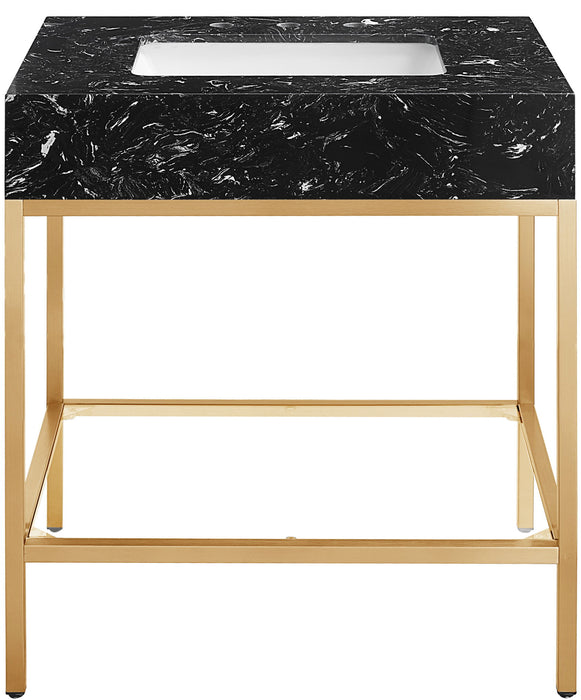 Marmo - Engineered Marble Bathroom Vanity With Gold Base - Simple Home Plus