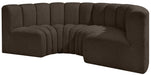 Arc - Boucle Fabric 4 Piece U-Shaped Modular Sofa - Simple Home Plus