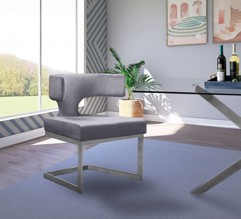 Alexandra - Dining Chair with Chrome Legs - Simple Home Plus