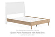 Cielden - Queen Panel Footboard With Rails - Tan - Simple Home Plus