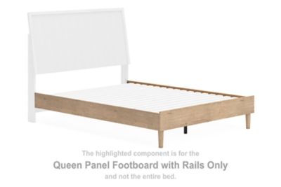 Cielden - Queen Panel Footboard With Rails - Tan - Simple Home Plus