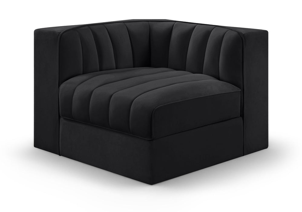 Rummi - Velvet Performance Fabric Upholstered Modular Corner Chair - Simple Home Plus