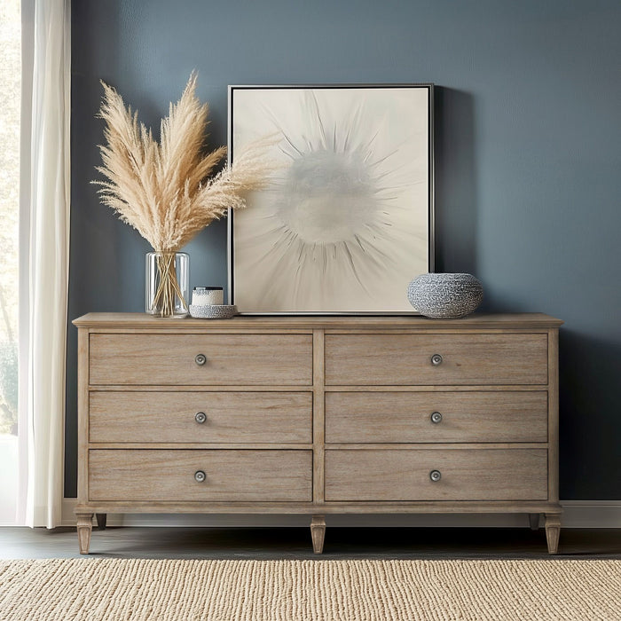 Victoria - 6 Drawer Dresser - Light Natural - Simple Home Plus