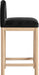 Conrad - Velvet Counter Stool With Natural Legs - Simple Home Plus