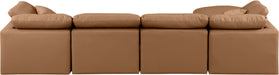 Indulge - Faux Leather 5 Piece Modular Sectional With Chaise - Simple Home Plus