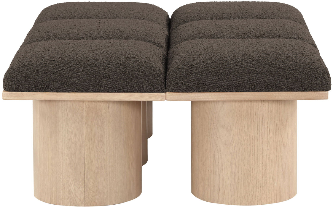 Pavilion - 6 Piece Modular Bench With Natural Base - Simple Home Plus