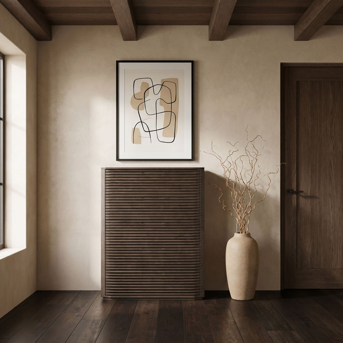 Morino - Oak Veneer And Solid Wood Chest - Brown