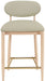 Riccio - Stool - Natural And Gold Frame - Simple Home Plus