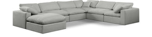 Comfy - 7 Piece Linen Modular Sectional With Chaise - Simple Home Plus