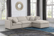 Indulge - Linen 4 Piece Modular Sectional With Chaise - Simple Home Plus