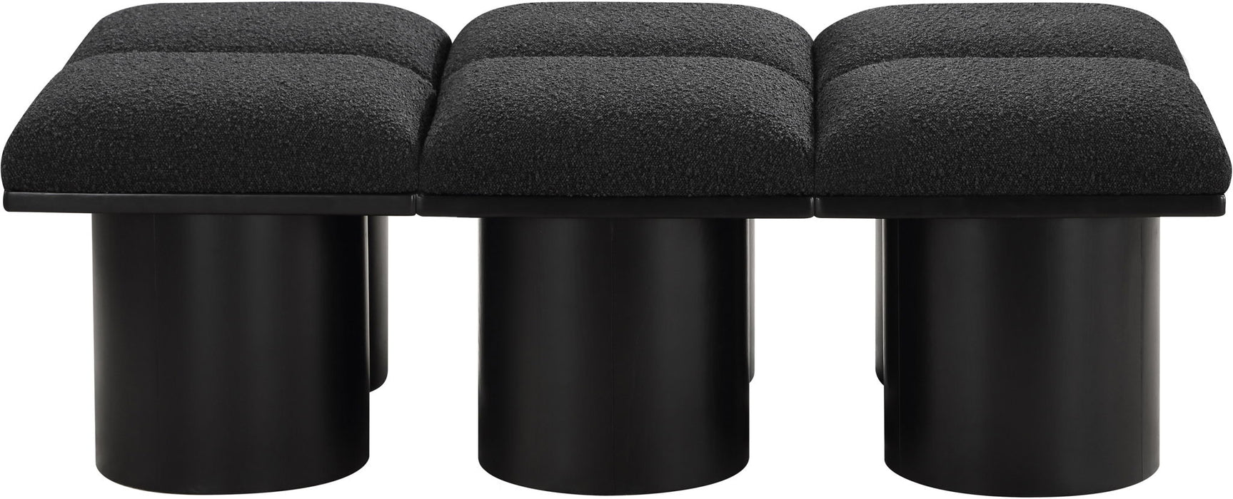 Pavilion - 6 Piece Modular Bench With Black Base - Simple Home Plus
