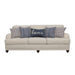 Glenn - Upholstered English Arm Sofa - Light Gray And Blue - Simple Home Plus