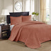 Quebec - 3 Piece King Reversible Bedspread Set - Clay Red - Simple Home Plus