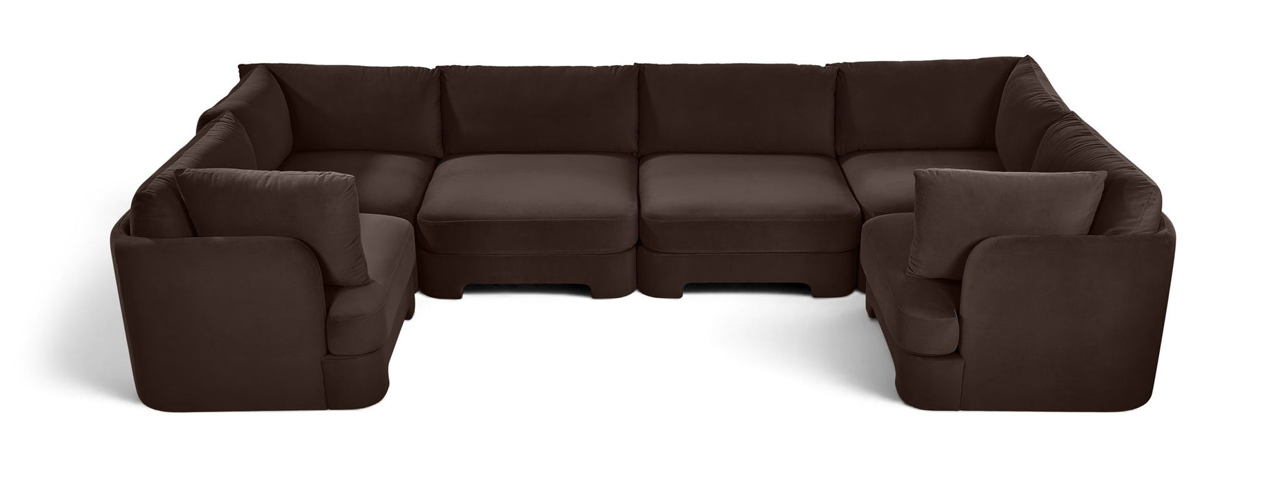 Hammond - Velvet Performance Fabric Upholstered 6 Piece U-Shaped Sectional
