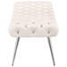 Ella - Upholstered Tufted Bench Metal Legs - Simple Home Plus