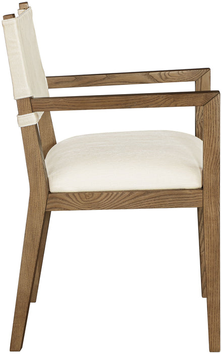 Avon - Linen Textured Performance Fabric Dining Arm Chair - Simple Home Plus