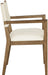 Avon - Linen Textured Performance Fabric Dining Arm Chair - Simple Home Plus