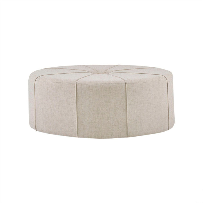 Ferris - Oval Ottoman - Cream - Simple Home Plus