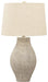 Layal - Beige - Paper Table Lamp - Simple Home Plus