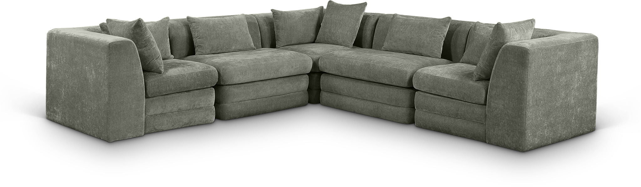 Stellar - 5 Piece Upholstered Modular Sectional - Simple Home Plus