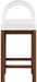 Conrad - Velvet Counter Stool With Brown Legs - Simple Home Plus