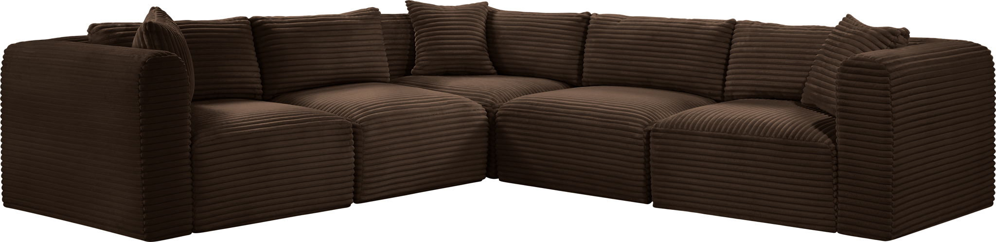 Shaggy - 5 Piece Modular Corner Sectional - Simple Home Plus