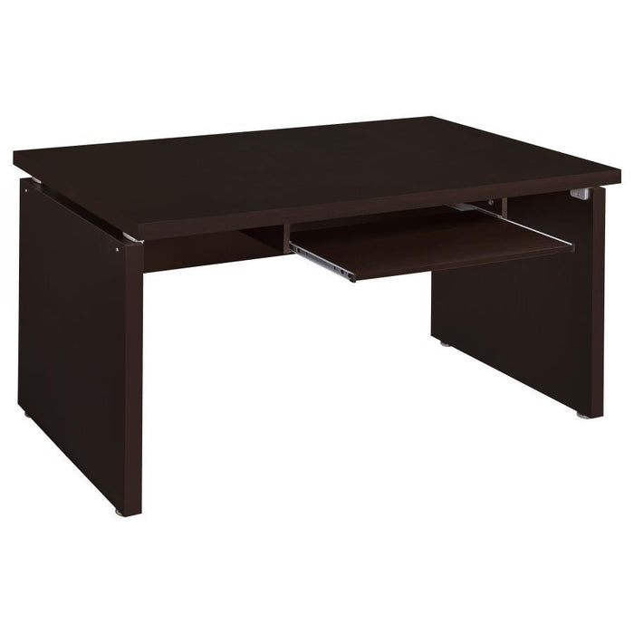 Skylar - L-Shaped Office Computer Desk - Cappuccino - Simple Home Plus