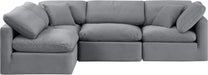 Indulge - Velvet 4 Piece Modular Sectional - Simple Home Plus