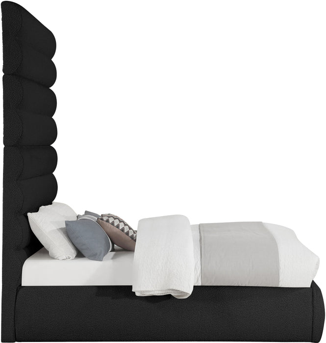 Adam - Boucle Fabric Bed With 89" Headboard - Simple Home Plus
