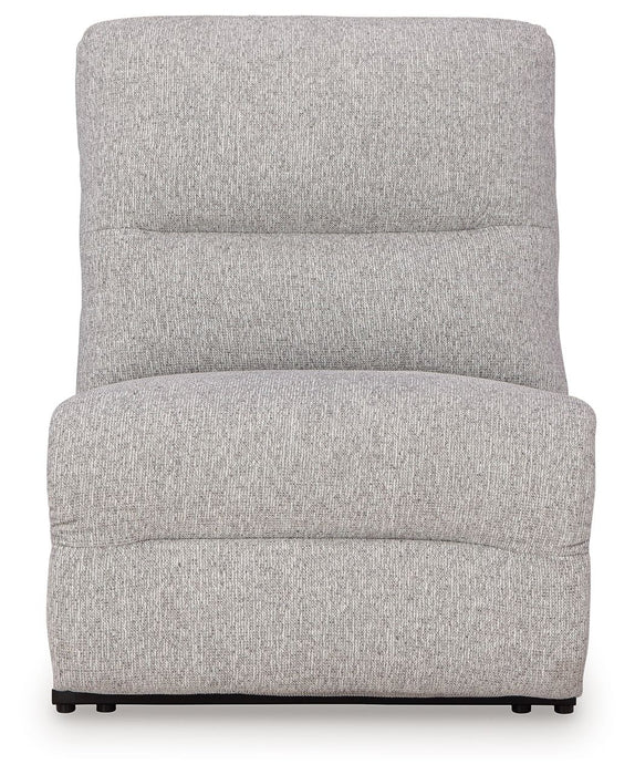 Acklen Place - Power Armless Recliner With Adj Headrest - Pewter - Simple Home Plus