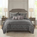 Bellagio - 6 Piece King/California King Quilt Set With Throw Pillows - Gray - Simple Home Plus