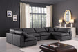 Comfy - 6 Piece Faux Leather Modular Armless Sectional - Simple Home Plus