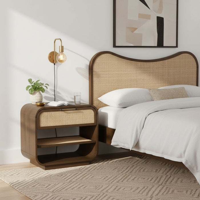 Windsor - Solid Wood Nightstand - Brown - Simple Home Plus
