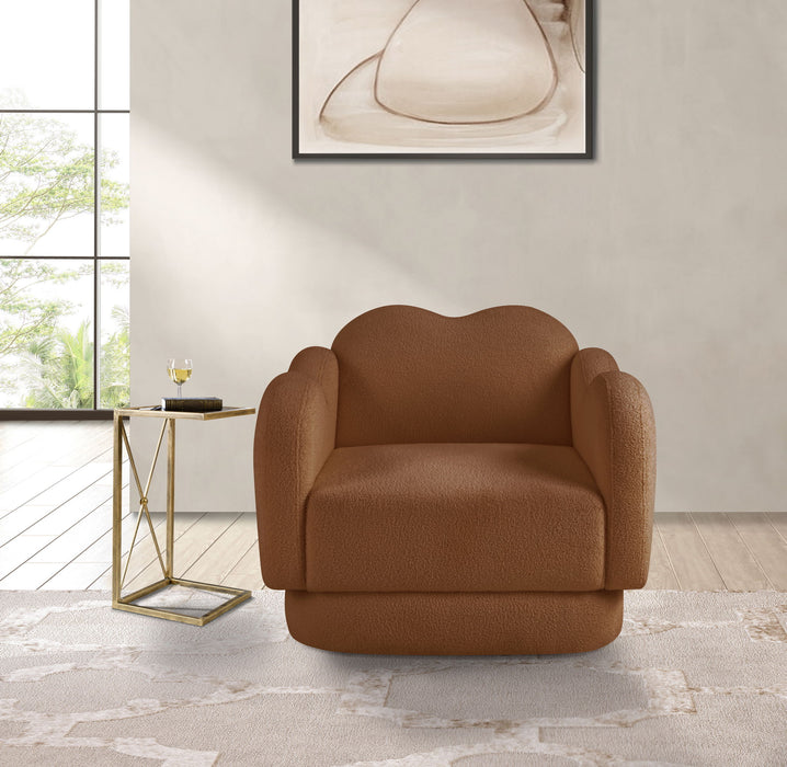Bloom - Teddy Fabric Chair - Saddle - Simple Home Plus
