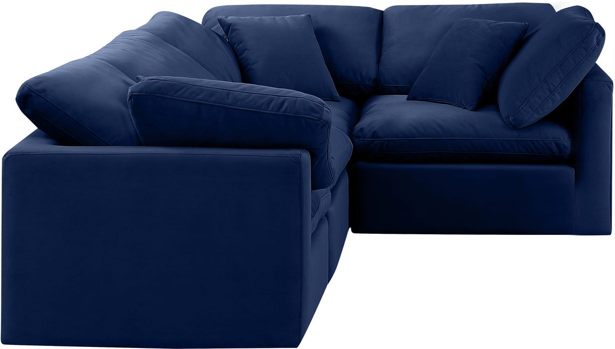 Indulge - Velvet 4 Piece Modular Corner Sectional - Simple Home Plus