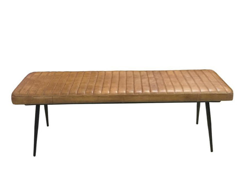 Misty - Cushion Side Bench - Camel And Black - Simple Home Plus