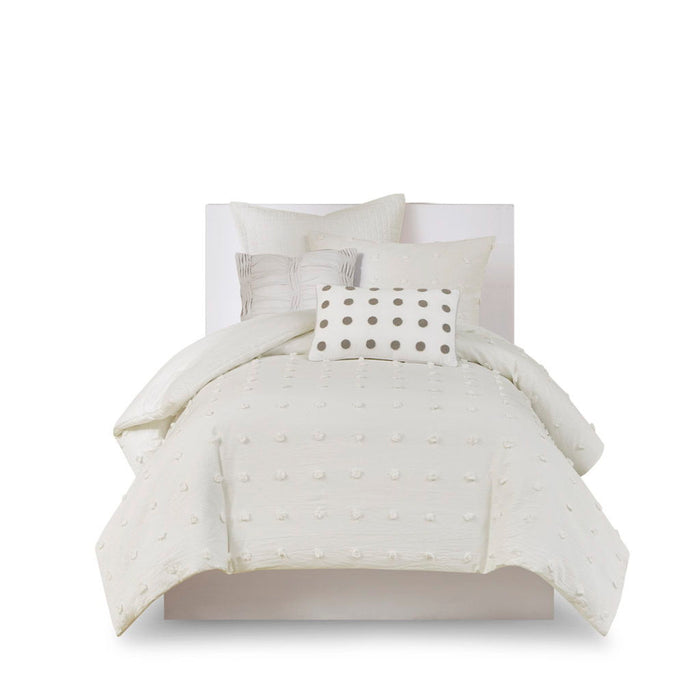 Brooklyn - Twin Comforter Set - Ivory - Simple Home Plus