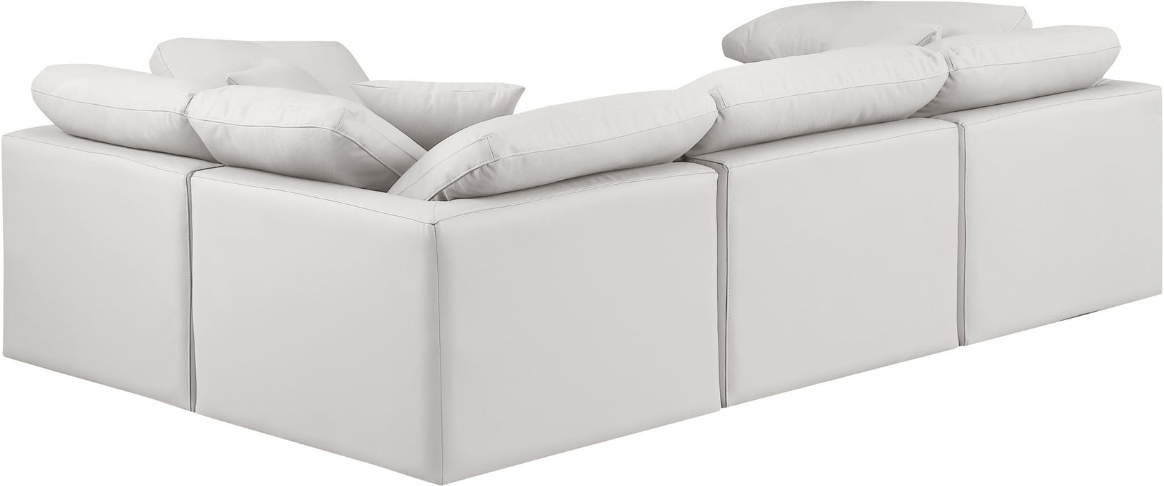 Indulge - Faux Leather 4 Piece Modular Corner Sectional - Simple Home Plus
