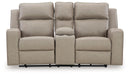 Lavenhorne - Pebble - Dbl Rec Loveseat W/Console - Simple Home Plus