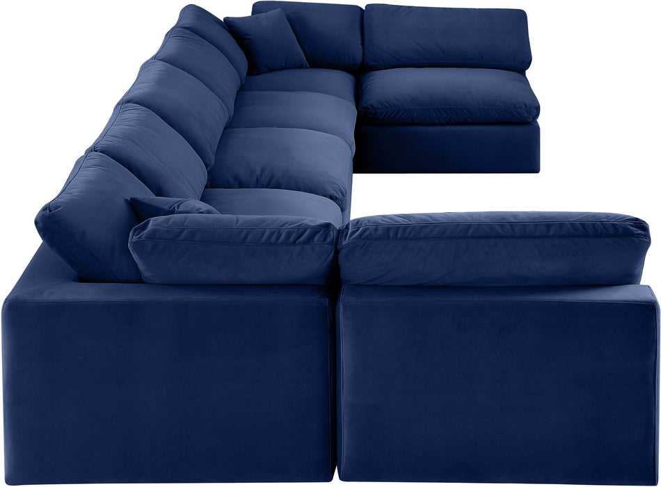 Comfy - 7 Piece Velvet Modular Armless Sectional - Simple Home Plus