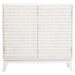 Gambon - 2 Door Wood Honeycomb Pattern Accent Cabinet - White - Simple Home Plus