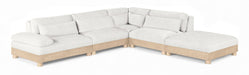 Turin - Chenille Fabric Upholstered Modular Sectional - White - Simple Home Plus