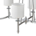 Elegenza - 6-Light Chandelier With Fabric Drum Shades - Chrome - Simple Home Plus