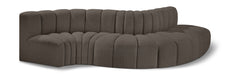 Arc - Boucle Fabric 5 Piece Modular Sofa - Simple Home Plus