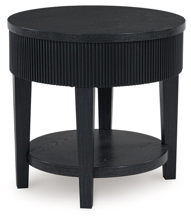 Marstream - Black - Round End Table - Simple Home Plus