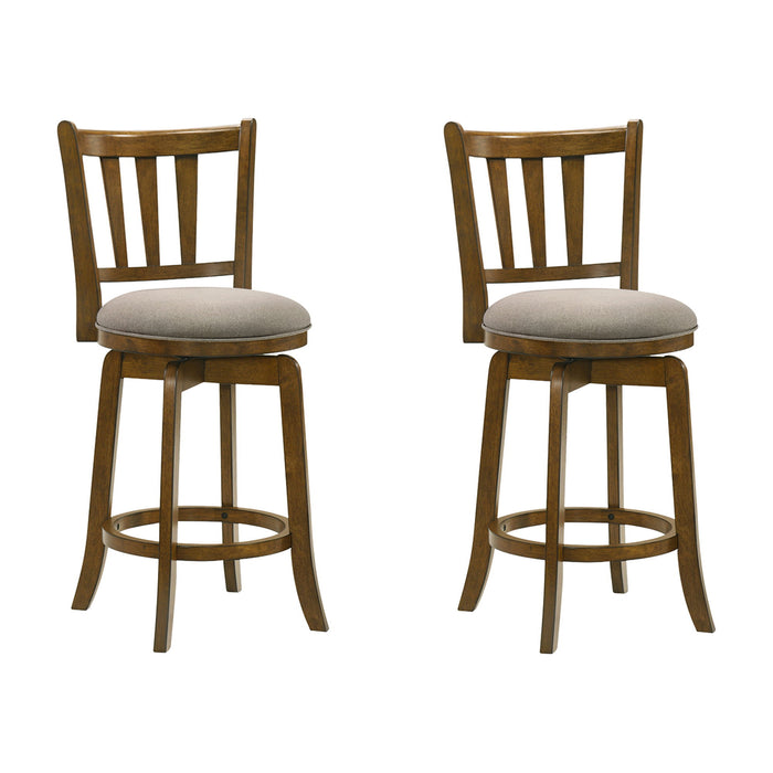 Wren - Modern Farmhouse Swivel Wood Counter Height Kitchen Bar Stool - Simple Home Plus