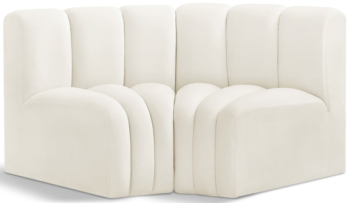 Arc - Velvet 2 Piece Modular Sofa - Simple Home Plus
